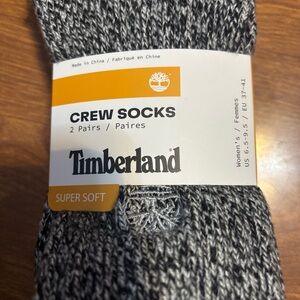 Timberland Super Soft Crew Socks - Black and Gray